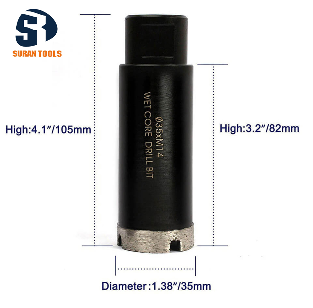 35mm Wet Sintered Diamond Core Drill Bit for Drilling Stones Granite Tiles
