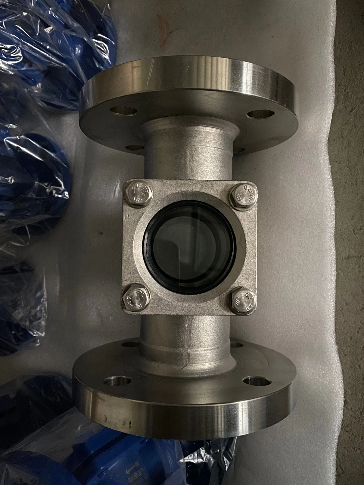 Ss/CS Sight Glass Flow Indicator Valve Dual Window Flange Indicator