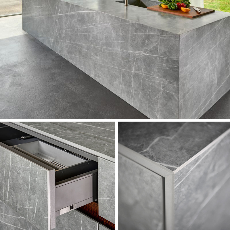 Modern Custom Honed Sintered Stone Kitchen Countertops Manufacturers