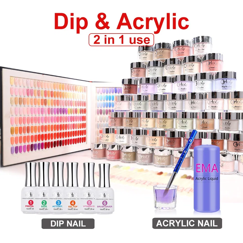 Red Color 2in1 Use Acrylic Nail Dipping Powder