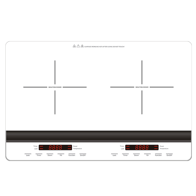 Super Slim Double Portable Induction Cooktop with Arc-Shape Slim Body Sensitive Sensor Touch Control