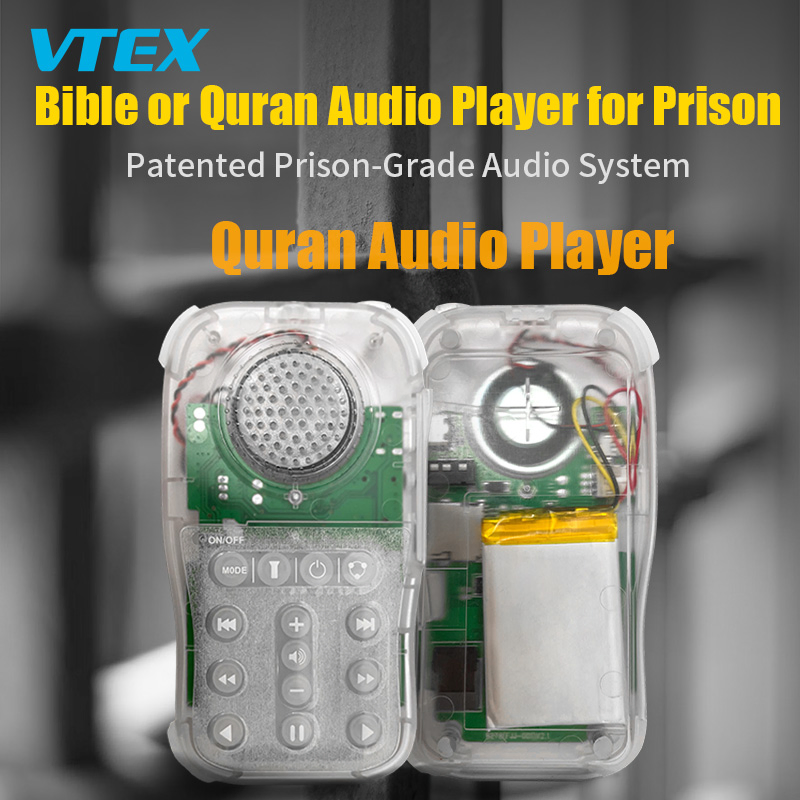 Portable Clear Transparent Case Prison Jail Use Audio MP3 Muslin Quran Player