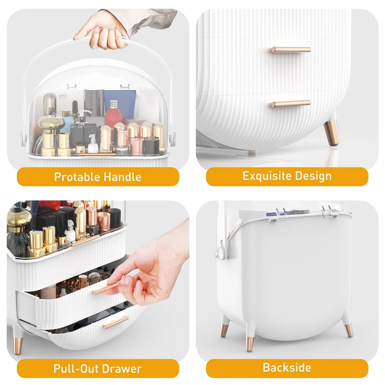 Makeup Organizer Countertop and Storage for Bathroom Vanity Portable Travel