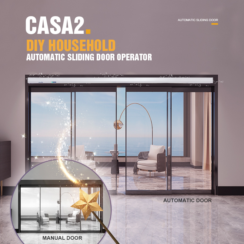80kgs Casa2 Automatic Sliding Door Opener 24V 40W 3000rpm Motor Smart Residential Automatic Sliding Patio Door/Window Opener