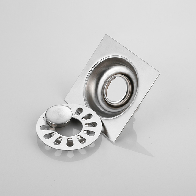 Квадратный антизапаховый трап для душа из нержавеющей стали