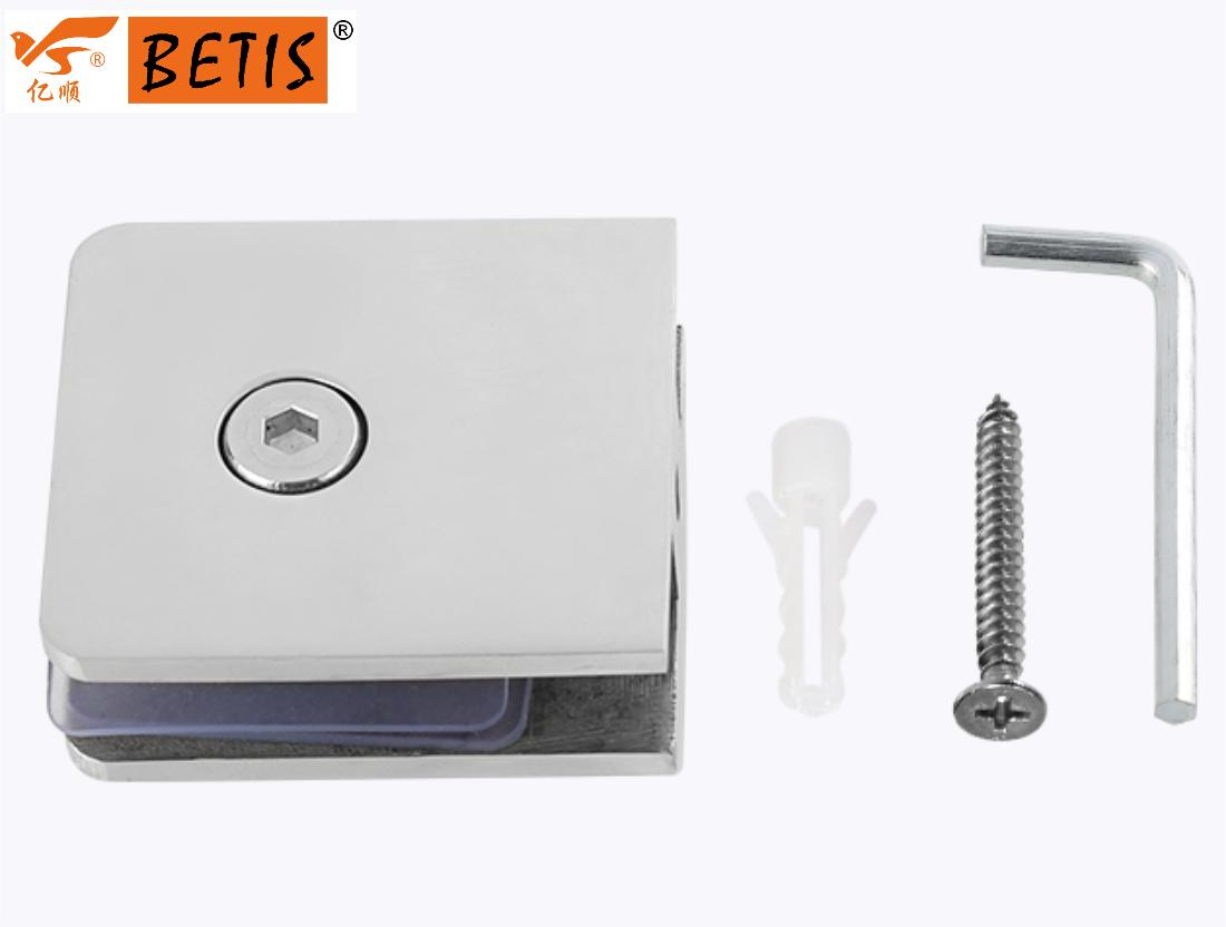 OEM Wholesale Hot Style 304-Stainless-Steel Sliding Door Set Heavy Duty Steel Pipe Rotated Fixed-Board Clamp for Shower Room