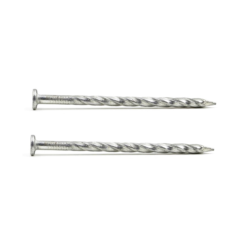 China Iron Nail Factory Hardware Construction Nail Twisted Shank 2''-6'' Galvanized Screw Nail