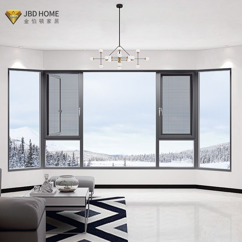 Energy-Efficient Casement Window with Single Double and Tempered Glass