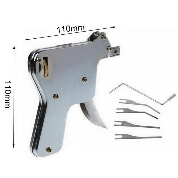 Stainless Steel Door Opener Locksmith Tool Padlock Repair Tools Kit Lock Pick Gun