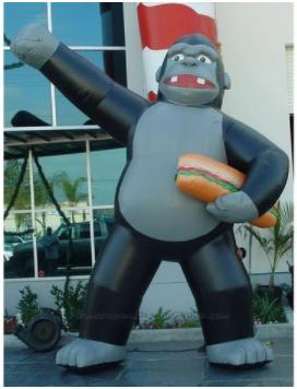 2023 New Giant Fireworks Gorilla Inflatable Animal for Sale