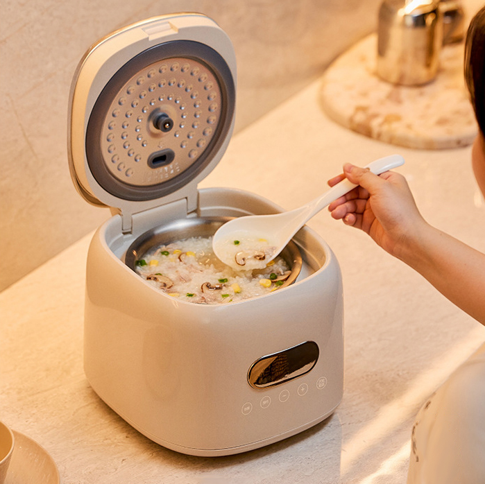304 Stainless Steel Inner Pot Rice Cooker Home Rice Soup Separation Low Sugar Multifunctional Mini 2.5L 3L Low Carb Rice Cooker