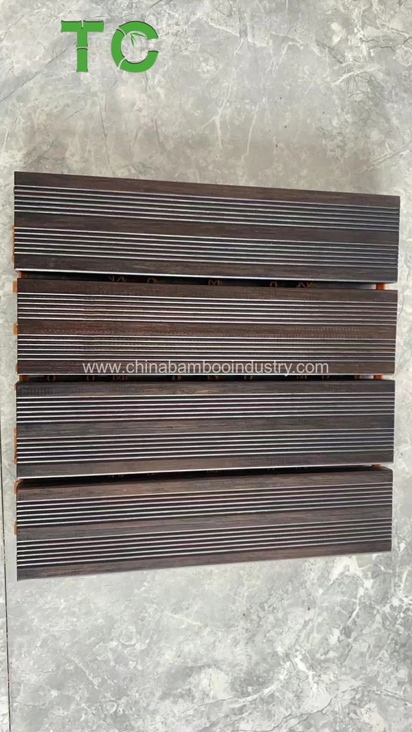 Напольная плитка из бамбука 300x300x33 мм для улицы