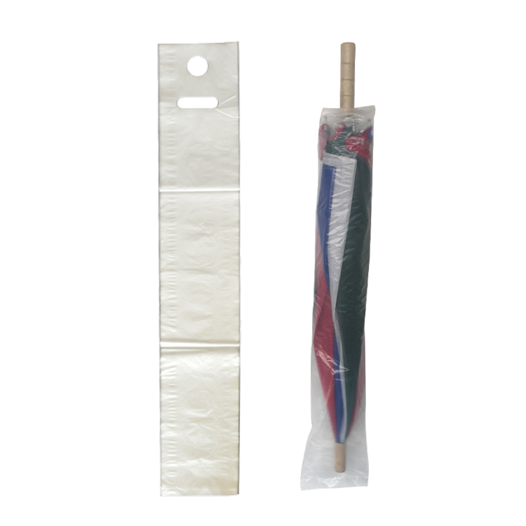 Quality Custom Logo Printing Supermarkets Clear Disposable Tote Grocery Rain Umbrella Wrapper Wet Packaging Bag