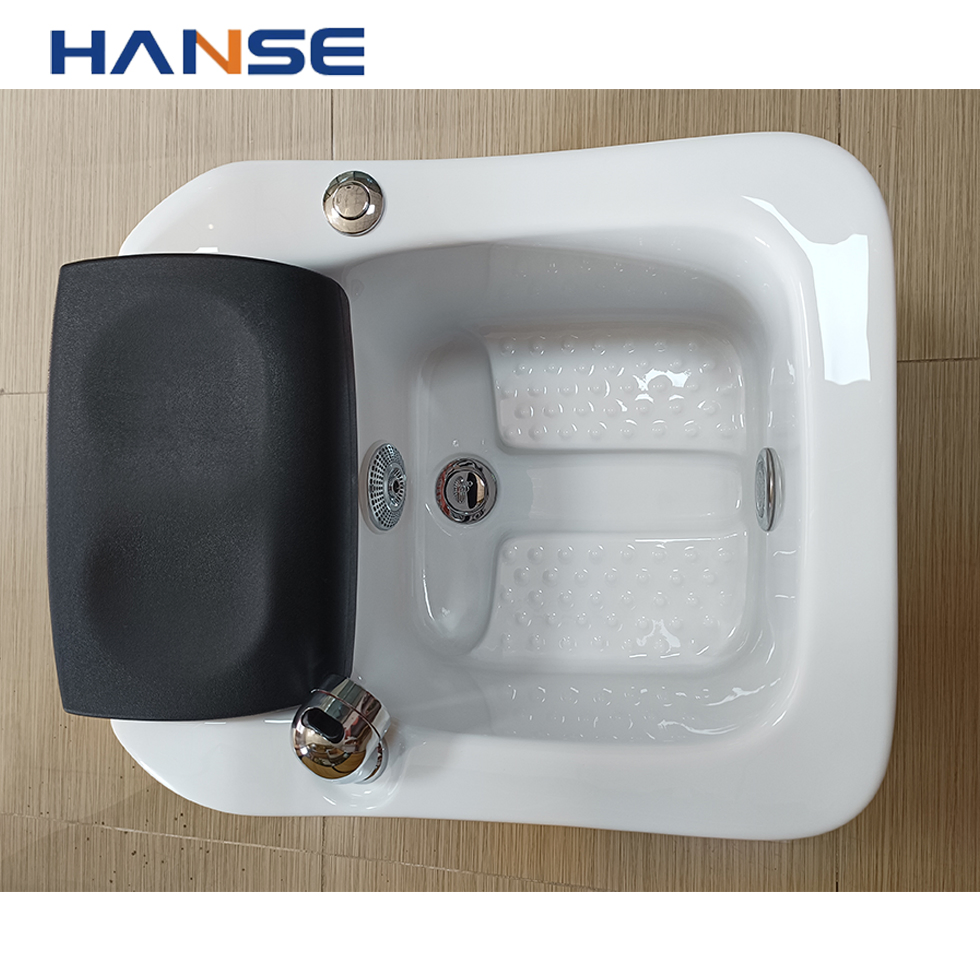 White Acrylic Massage Pedicure Foot Bath SPA Pedicure Salon Foot Bath