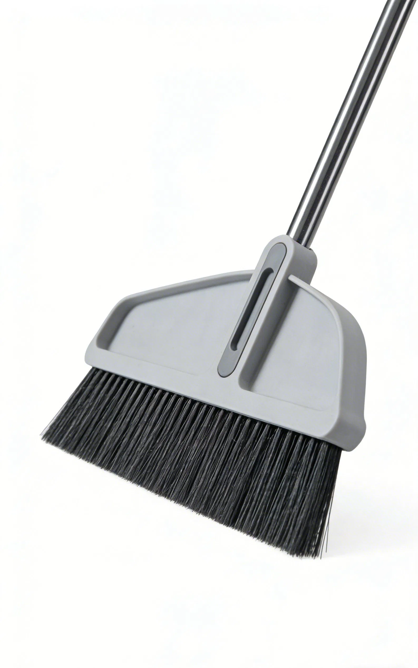 Durable Stainless Steel Broom - Ergonomic Soft-Bristled Cleaning Tool