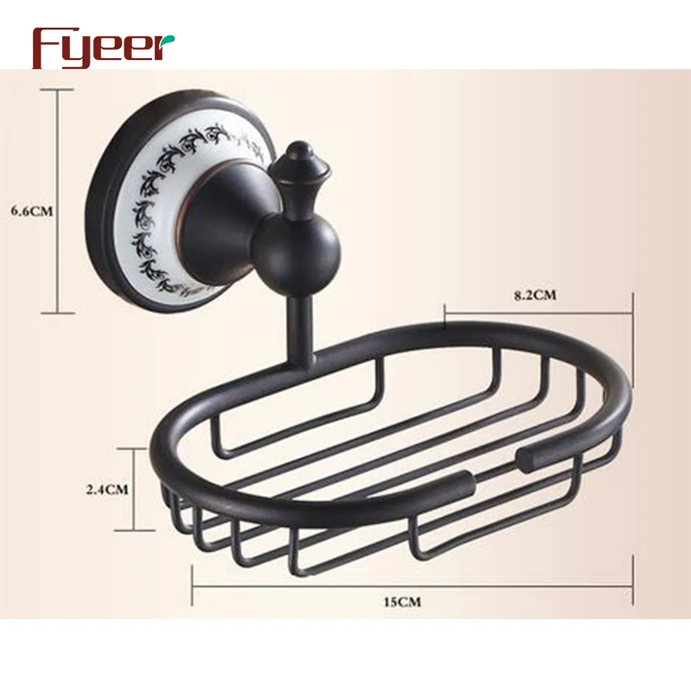 Мыльница настенная Fyeer Classic Black, латунь