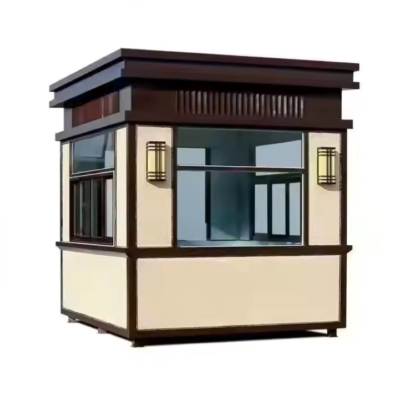 Portable Single Person Steel Structure Stylish Modular Security Guard House for School Duty and Security Needs Kiosk