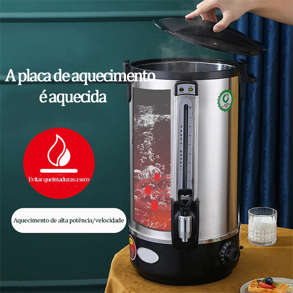 Electric Coffee Urn Stainless Steel 6L Free Shipping to Mexico City