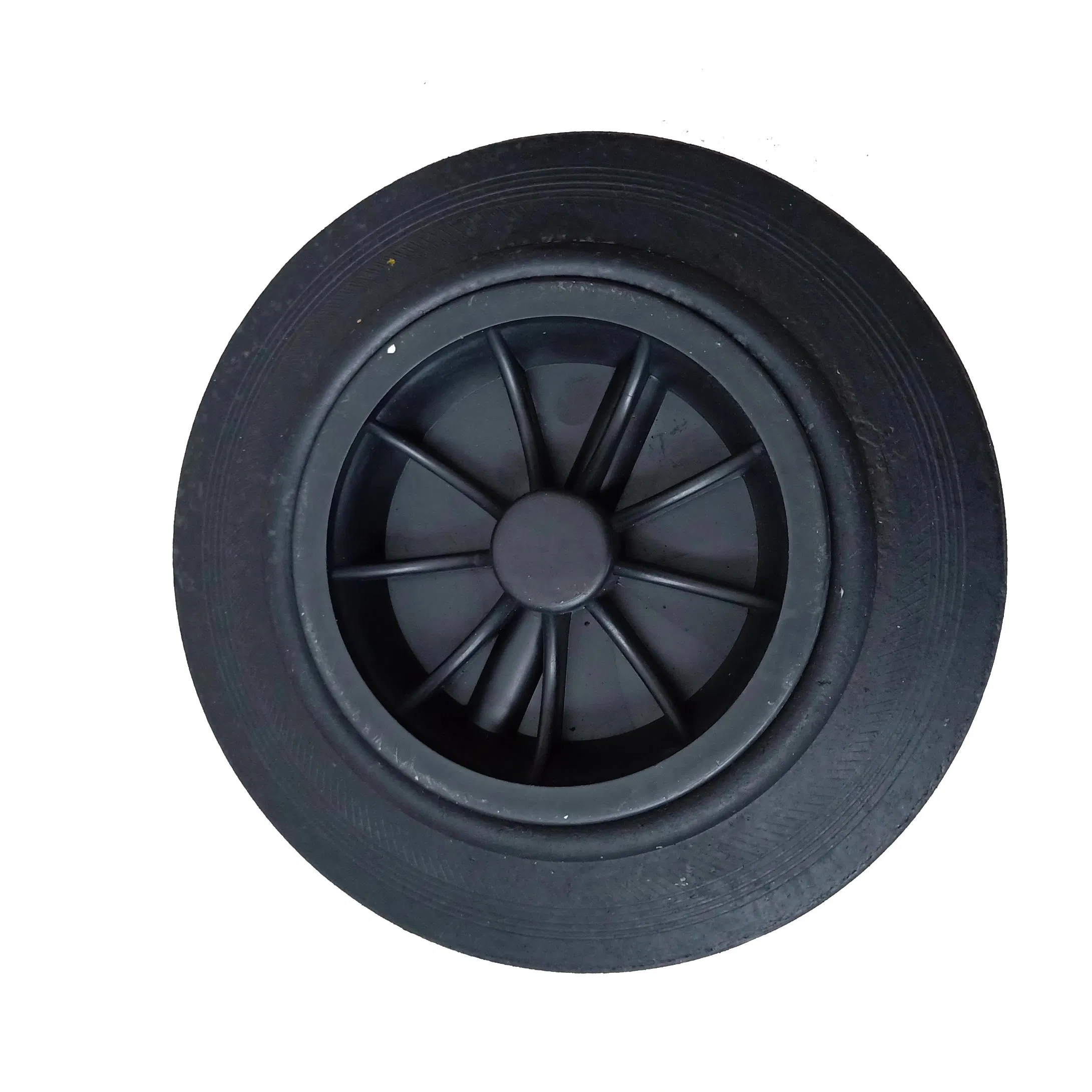 Trash Bin Wheel Garbage Easy Installation Bin Replacement Wheel with Plastic Rim