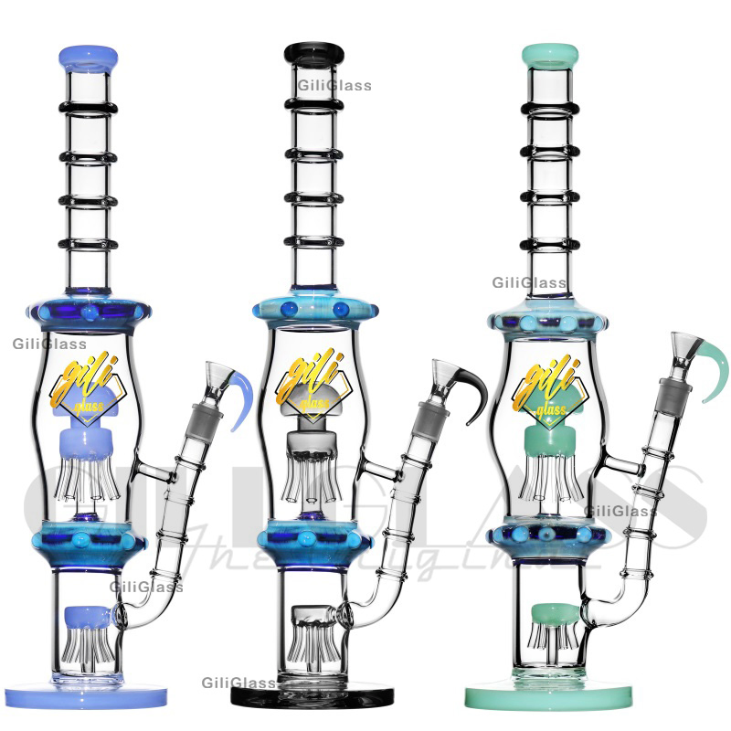 Gili-223 Giliglass 19 Inches Hookah Accessories Showerhead Percolator Glass Smoking Pipe