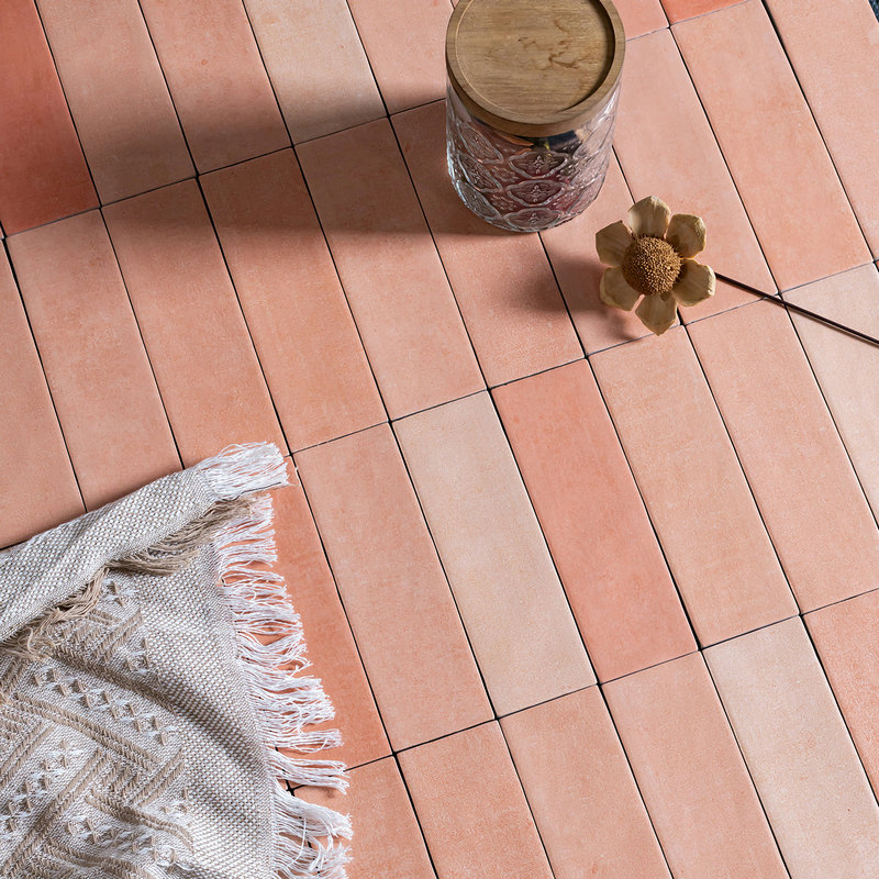 Elegant Pink Glazed Porcelain Tiles 125X125mm for Modern Interiors