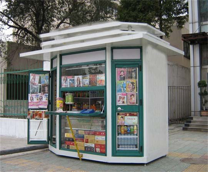 Street Mobile Outdoor Food Kiosk with Galvanized Mild Steel