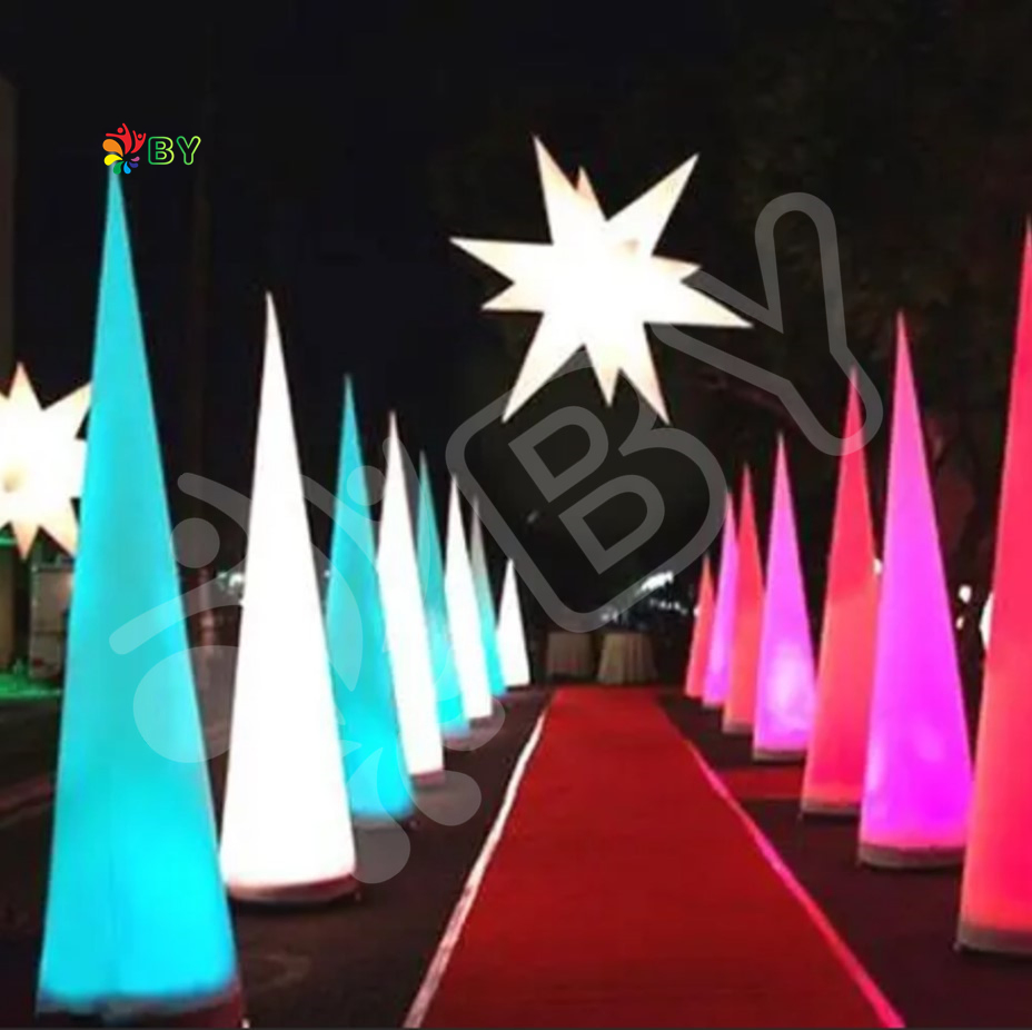 Advertising Inflatable Crescent Horn for Wedding Entrance Decoration with LED Light