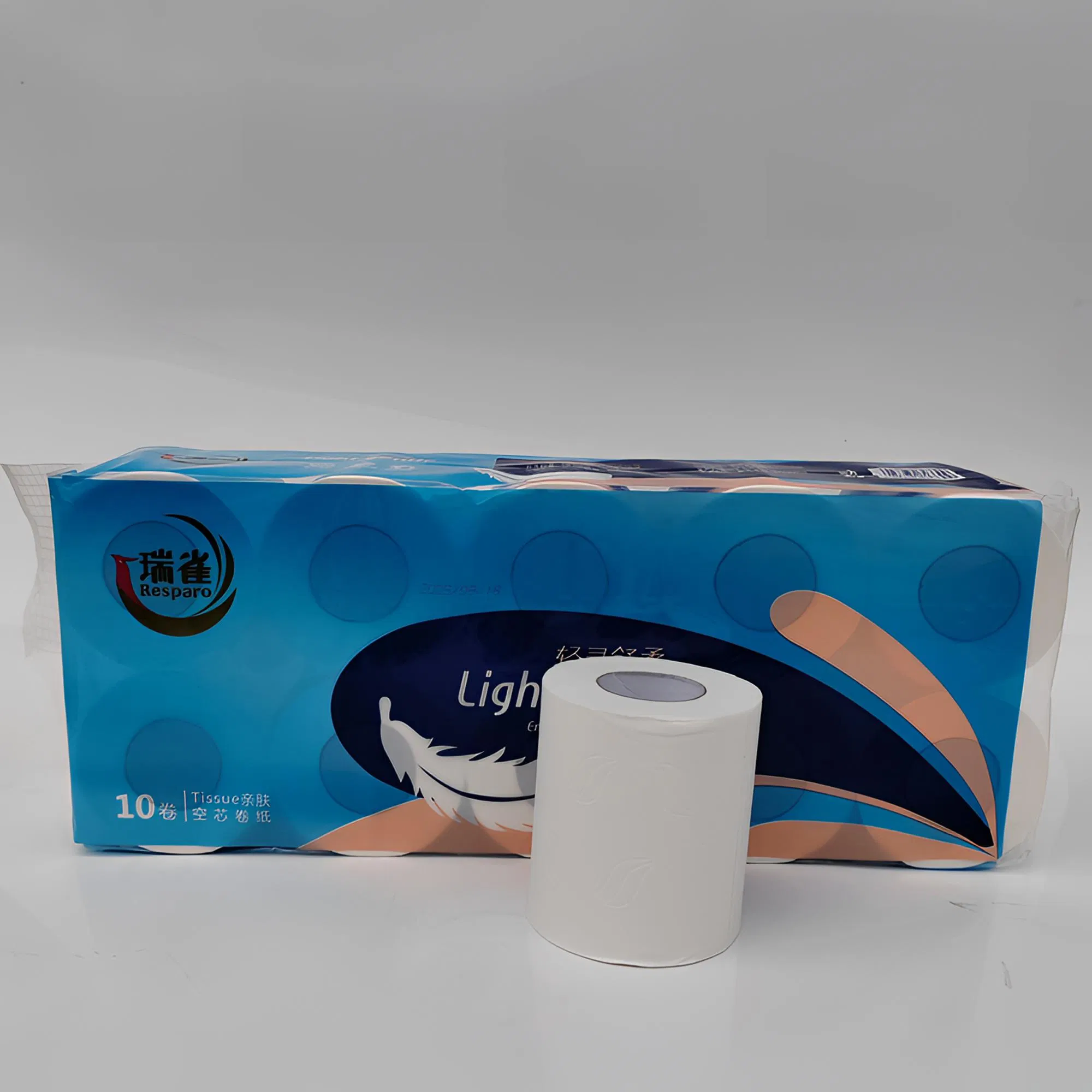 Customizable 2/3/4 Layers of White Toilet Paper Flushable Toilet Tissue Paper Roll