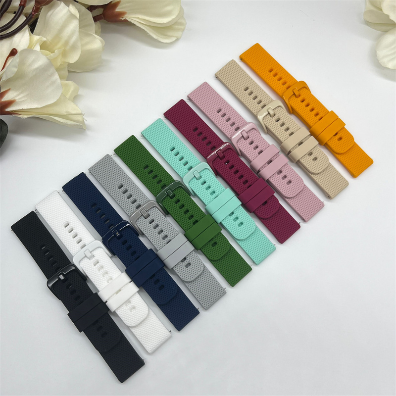 Wholesale Fashion 20mm 22mm Watch Strap Watchband Waterproof Sports Silicone Watch Bands