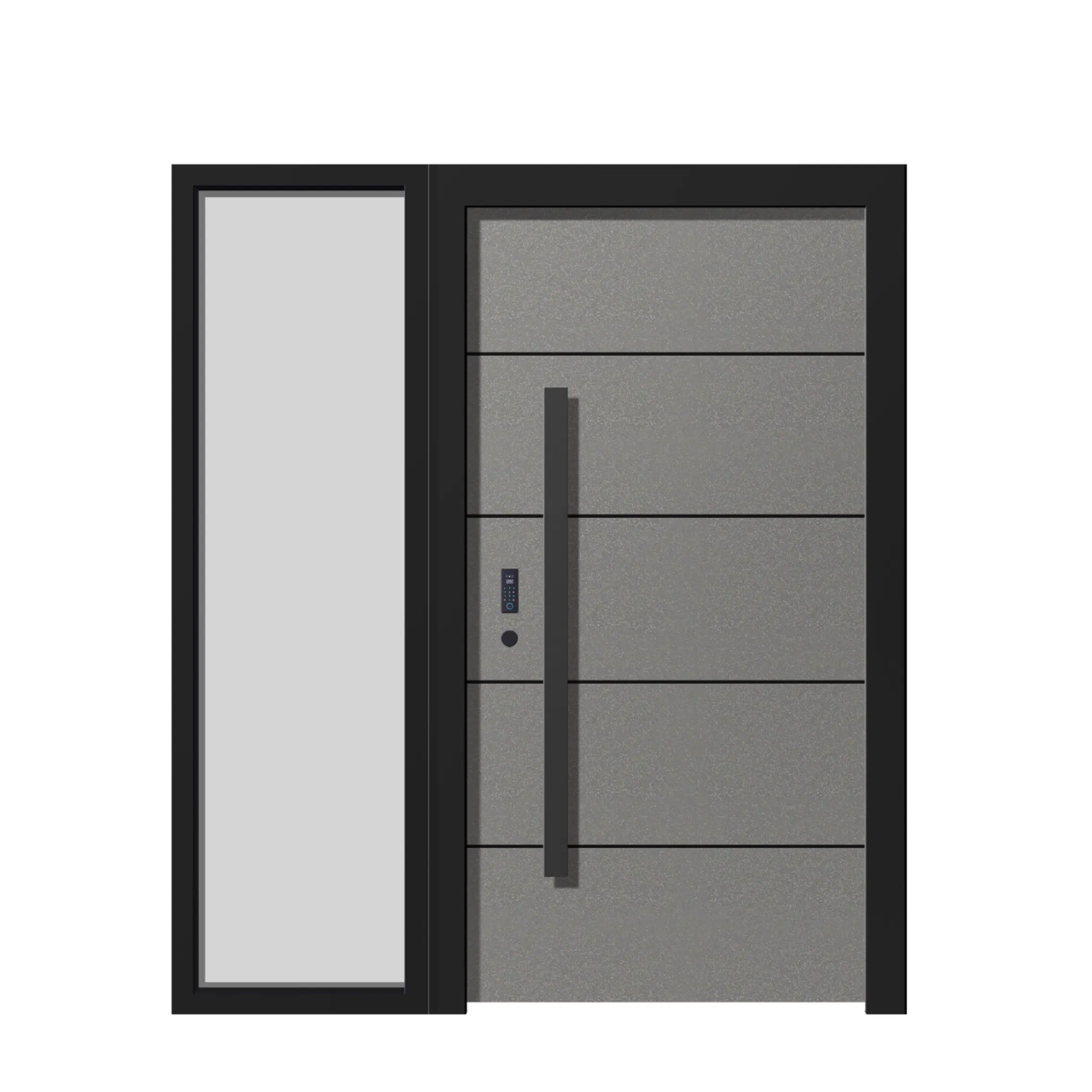 Residential Glass Door for Entrance with Metal Frame Modern Style Suitable for Home Use