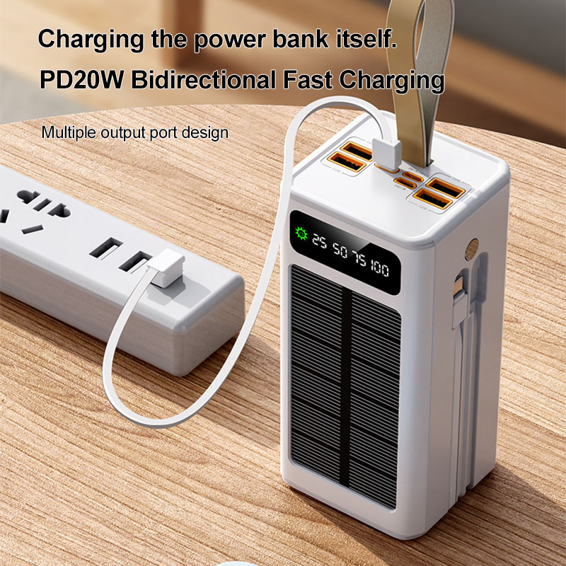 Портативный Power Bank 30000-60000 mAh с солнечной панелью