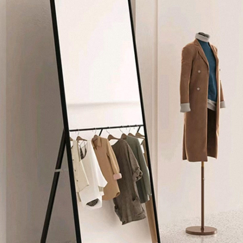 Adjustable Floor Mirror Full Length - 180° Tilt Standing Mirror for Bedroom & Living Room, Modern Frameless Design, Safety Glass - Home Decor