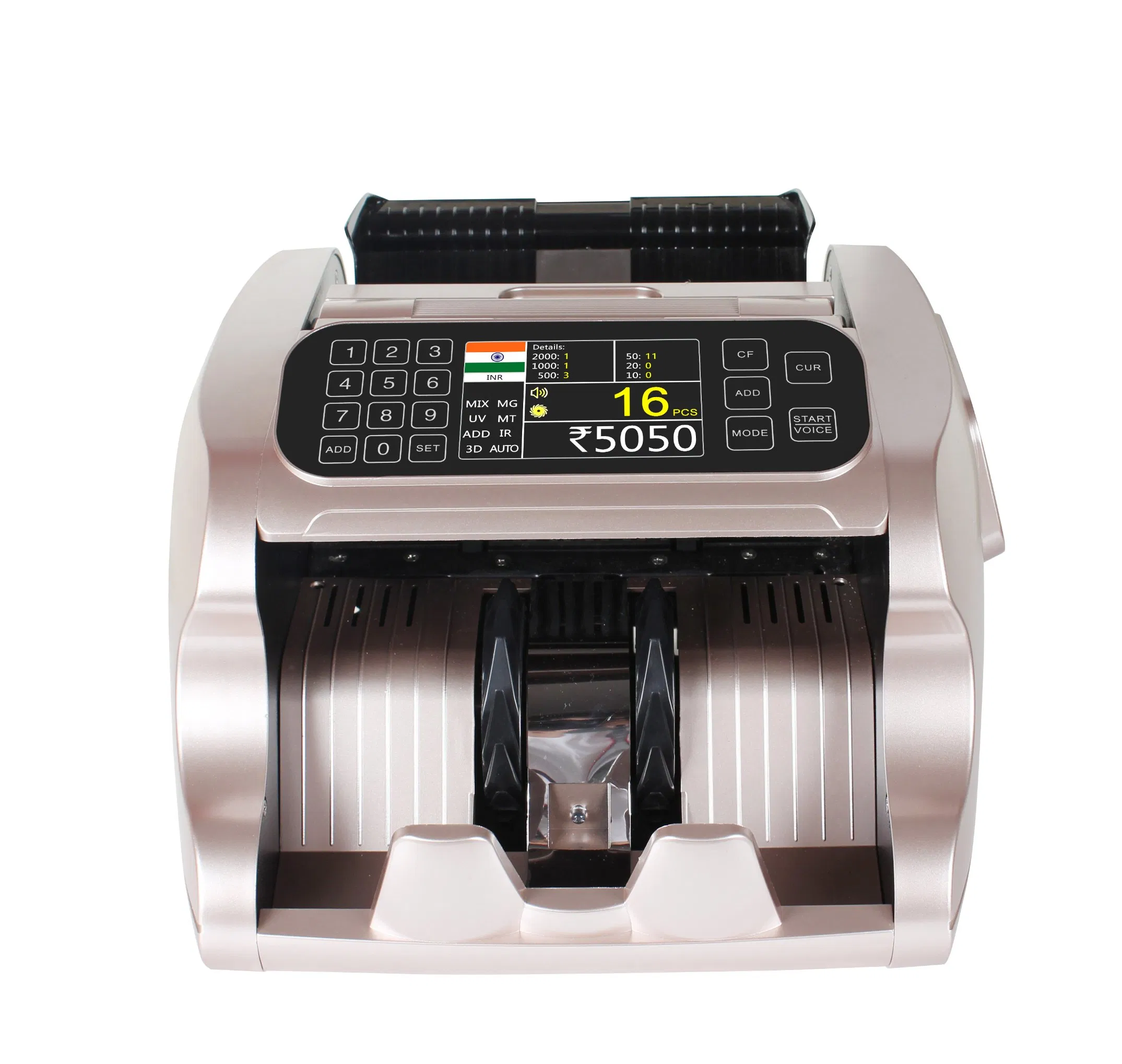 Financial Equipment Cashing Counting Machine Banknote Counter Currency Counter Dual Display Bill Counter with UV Mg IR Money Counter with Batch Add