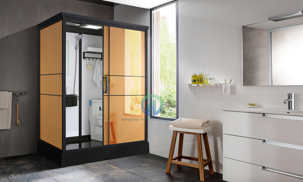 Modern One Bedroom Portable Shower Unit and Prefab with Glass Door