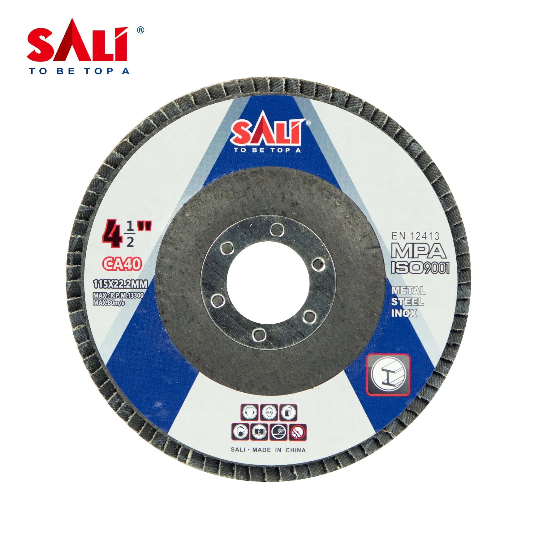 Sali 125mm 5" Calcined Alumina Abrasive Grinding Tool Elastic Flap Disc for Paint Removal
