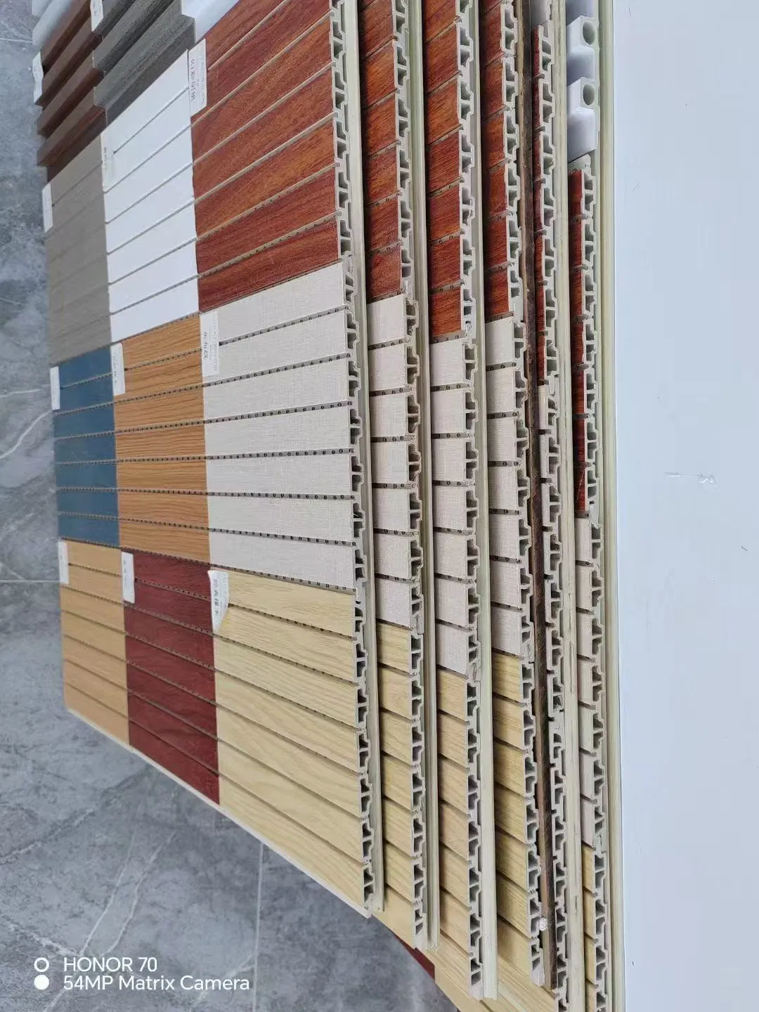 WPC Laminated 3D Interior Wall Panel 150mm Semicircular Fluted PVC and Wooden WPC Panels