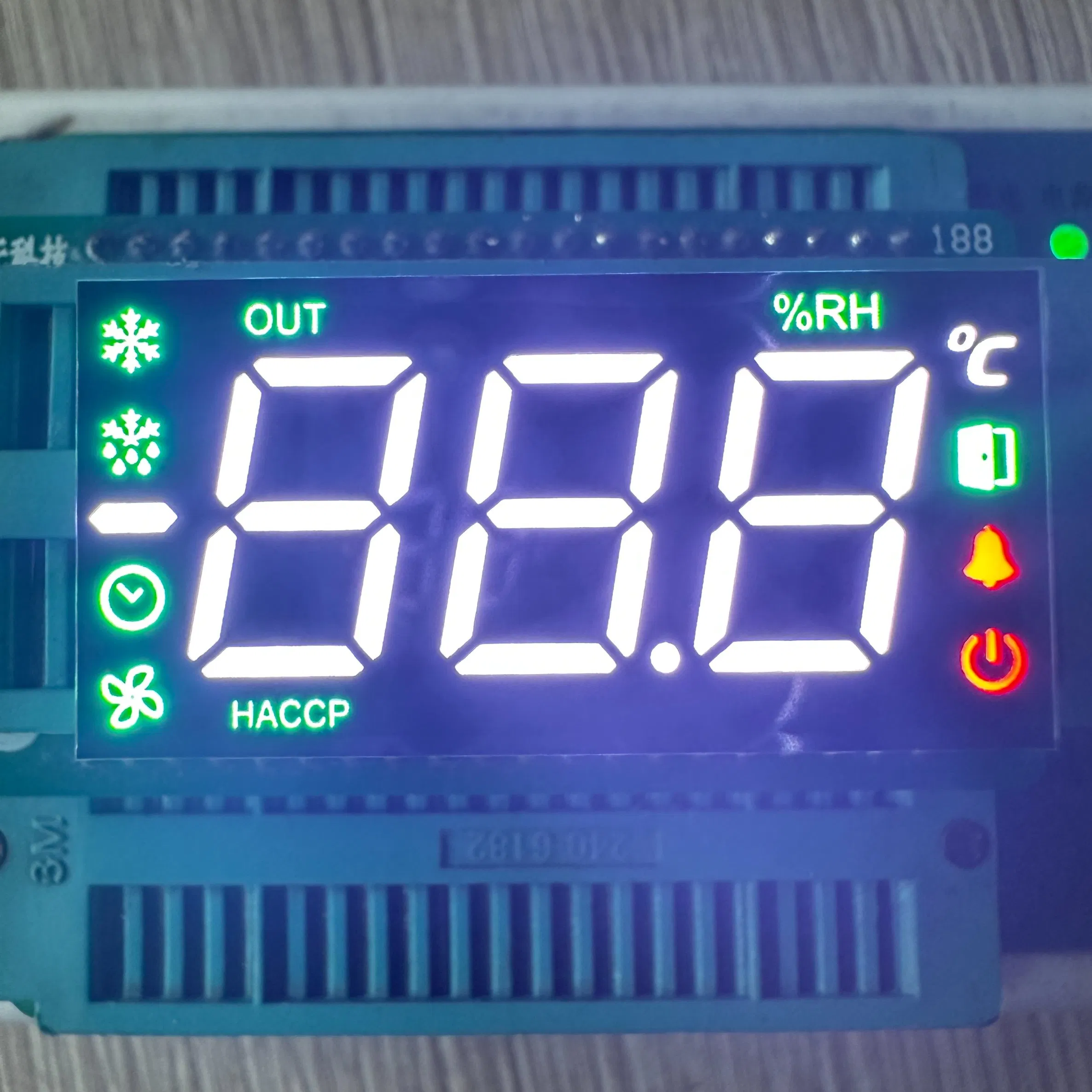 Multicolour 3 Digit 7 Segment LED Display for Refrigerator