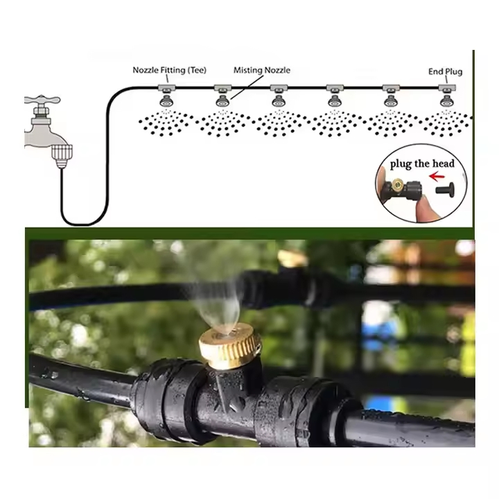 New Design Auto Umbrella Misters Outside Patio Mist Cooling System