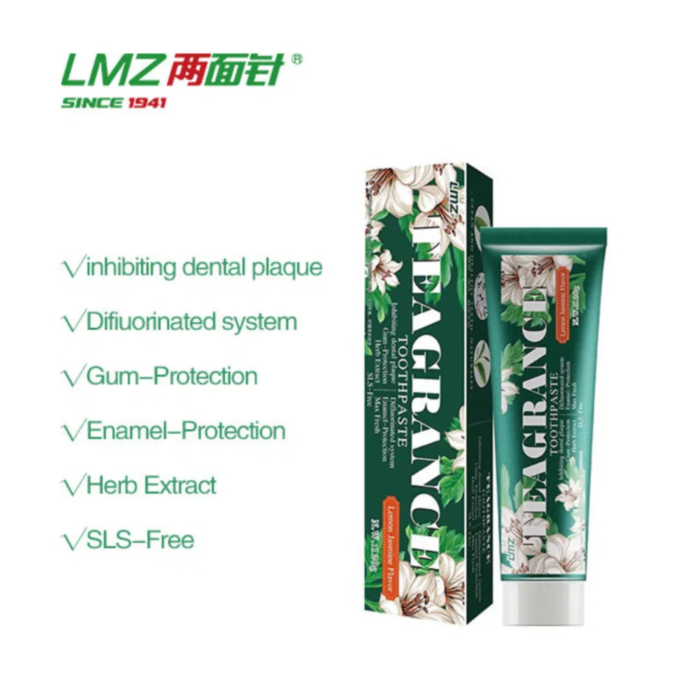 High-Quality Lemon Jasmine Flavor Teagrance Anti Cavity Toothpaste for Morning Brushing