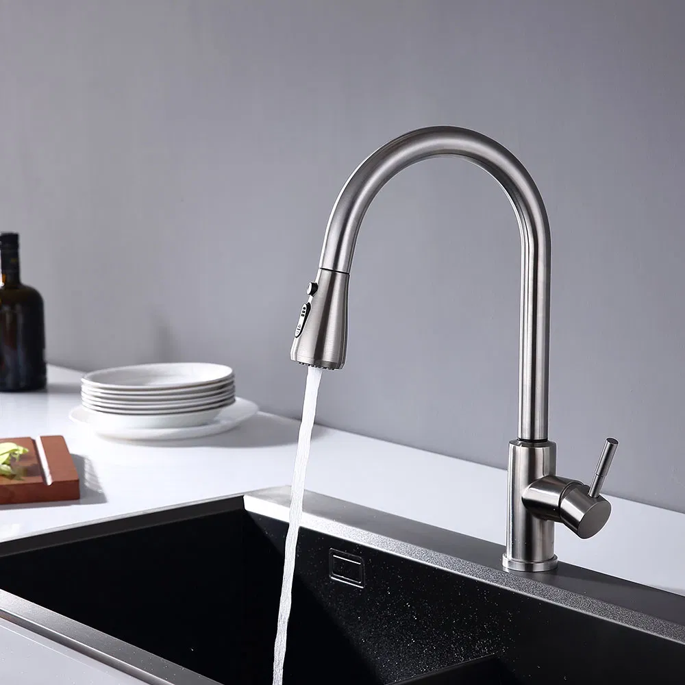 Сенсорный кухонный смеситель с выдвижной лейкой
