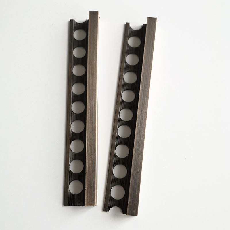 Aluminum Alloy Edging Tile Trim Skirting Board Corner Round Open