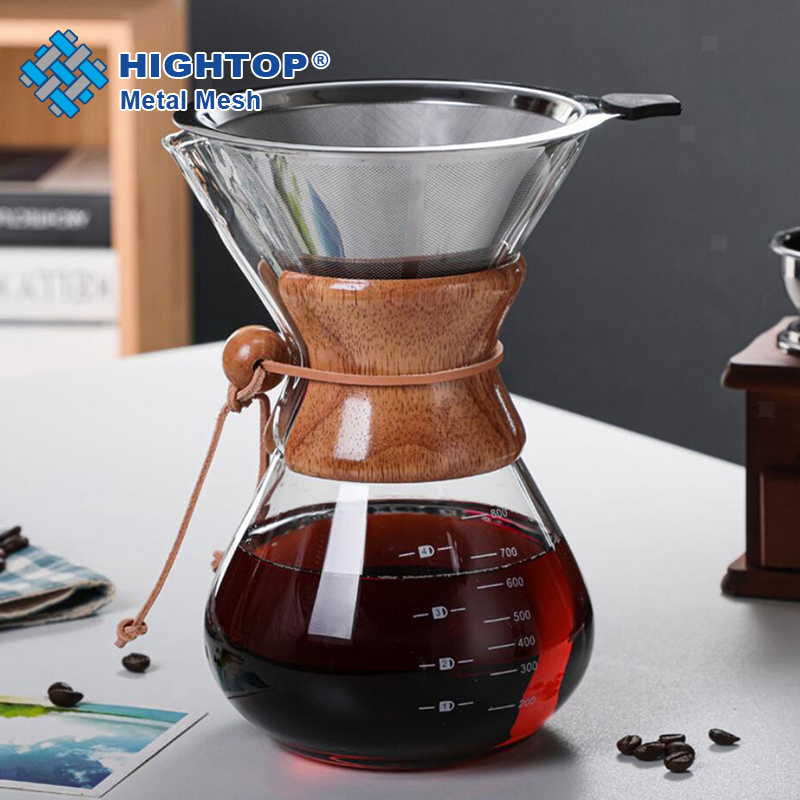 Custom 400ml 600ml 800ml Borosilicate Glass Pour Over Coffee Maker Glass Coffee Pot with Filter
