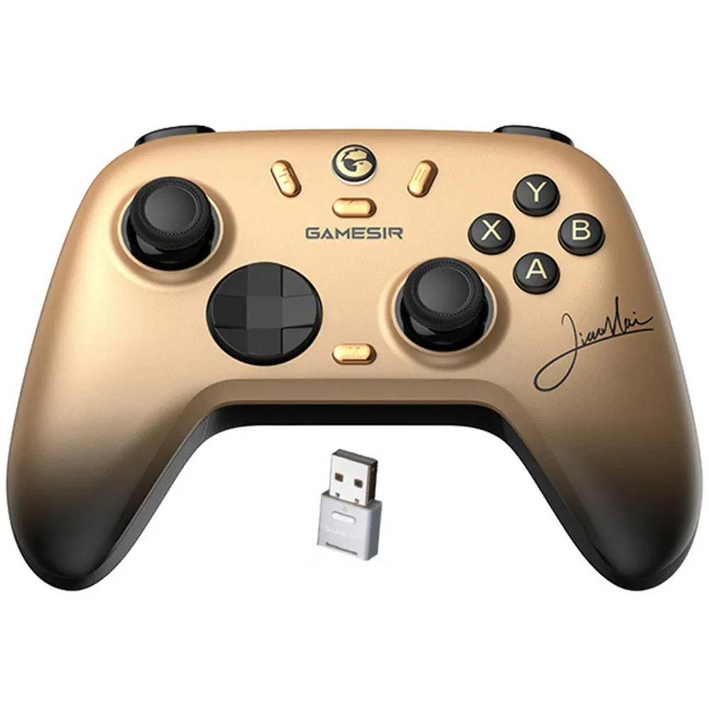 Gamesir Nova 2 Lite Wireless Game Controller for PC Steam Hall Joystick with Bluetooth-Compatible Receiver - Gold