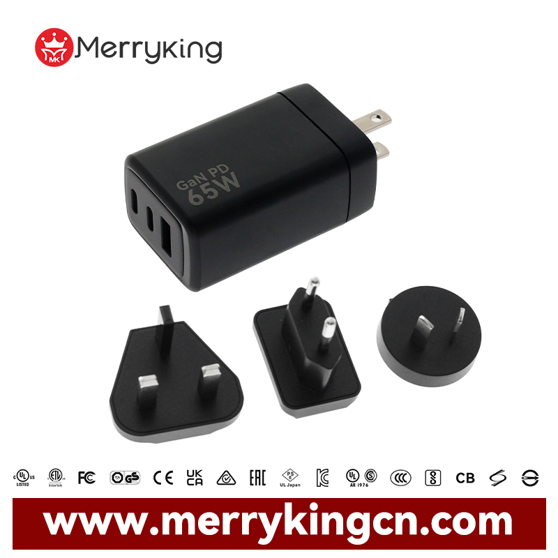 Универсальный сетевой адаптер 65W GaN с быстрой зарядкой