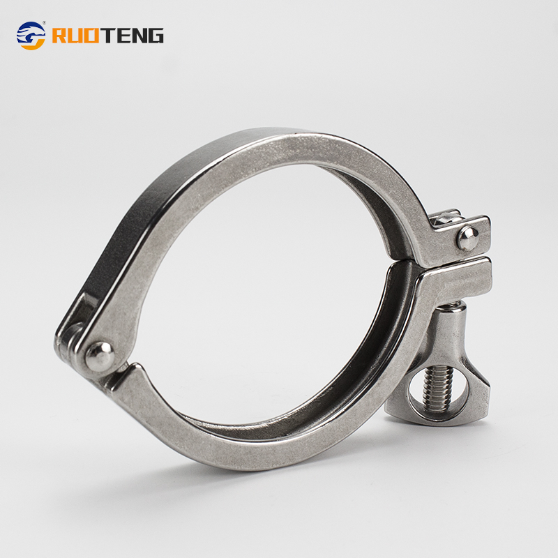 [Ruoteng] Sanitary Stainless Steel Pipe Light Single 2PC Pin Clamp 1/2"-12"New Tech Connector