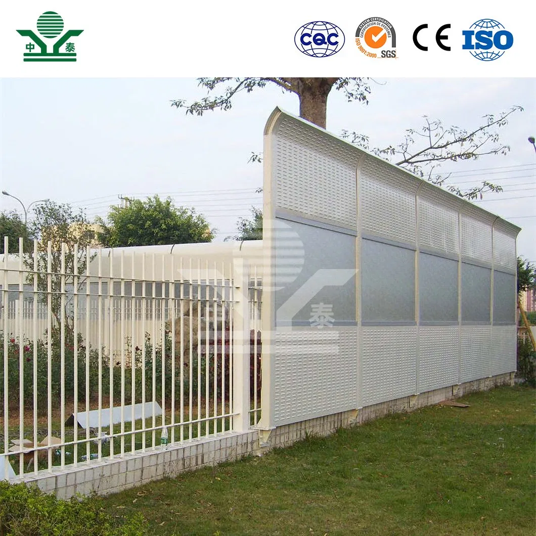 Zhongtai Outdoor Sound Barrier Walls Residential China Manufacturing Sound Deadening Fence Panels Light Grey Color Sound Barrier for Room