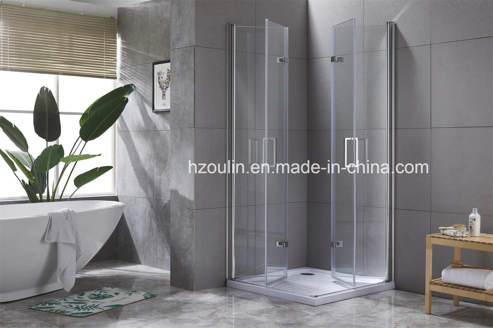Shower Enclosure with Hinges