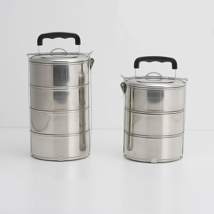 Steel Moving Handle Warm Function Stainless Steel Lunch Box Food Carrier