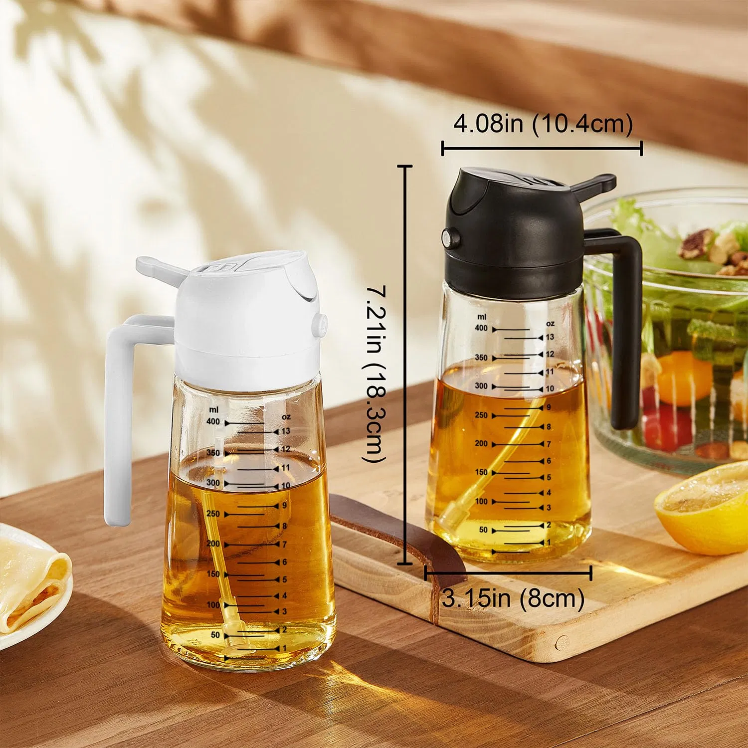 470ml 160z Portable Kitchen Cooking Glass Glass Olive Oil Sprayer Mist Dispenser for Cooking