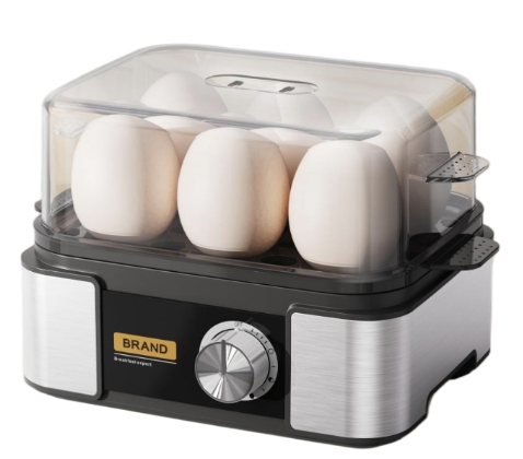 6-Egg Electric Egg Cooker with Timer and 400W Power